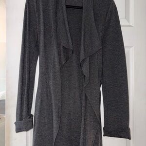 CAbi Charcoal Drape Cardigan